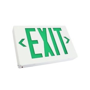 QLXN500GN - LED Exit Sign - Double Face - White w/Green