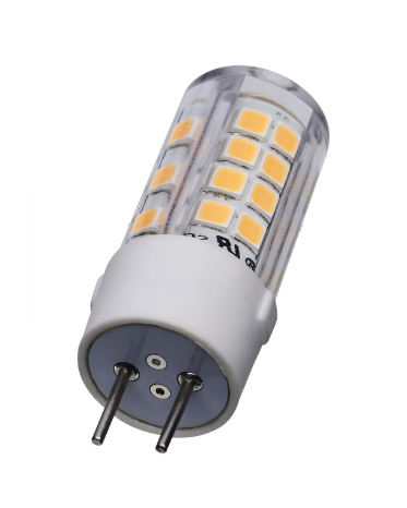 4.5W/LED/GY6.35/CL/830/120V 4.5 Watt T6 LED; Clear Finish; 