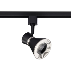 TH634
LED Cinch Track Head 24 12W 
3000K 120V Matte Black 
w/Brushed Nickel Finish 
24 Deg Beam Angle Integrated 
Base Dimmable