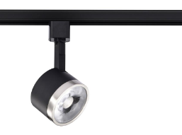 TH636
LED Round Track Head 24 12W 
3000K 120V Matte Black 
W/Brushed Nickel Finish 24 Deg 
Beam Angle Integrated Base 
Dimmable